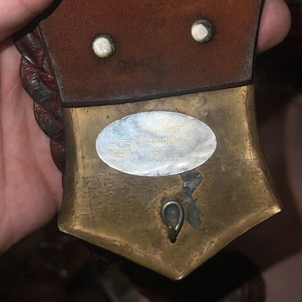 Vntg Four Winds Trading Co Leather Belt 39 In View 2